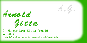 arnold gitta business card